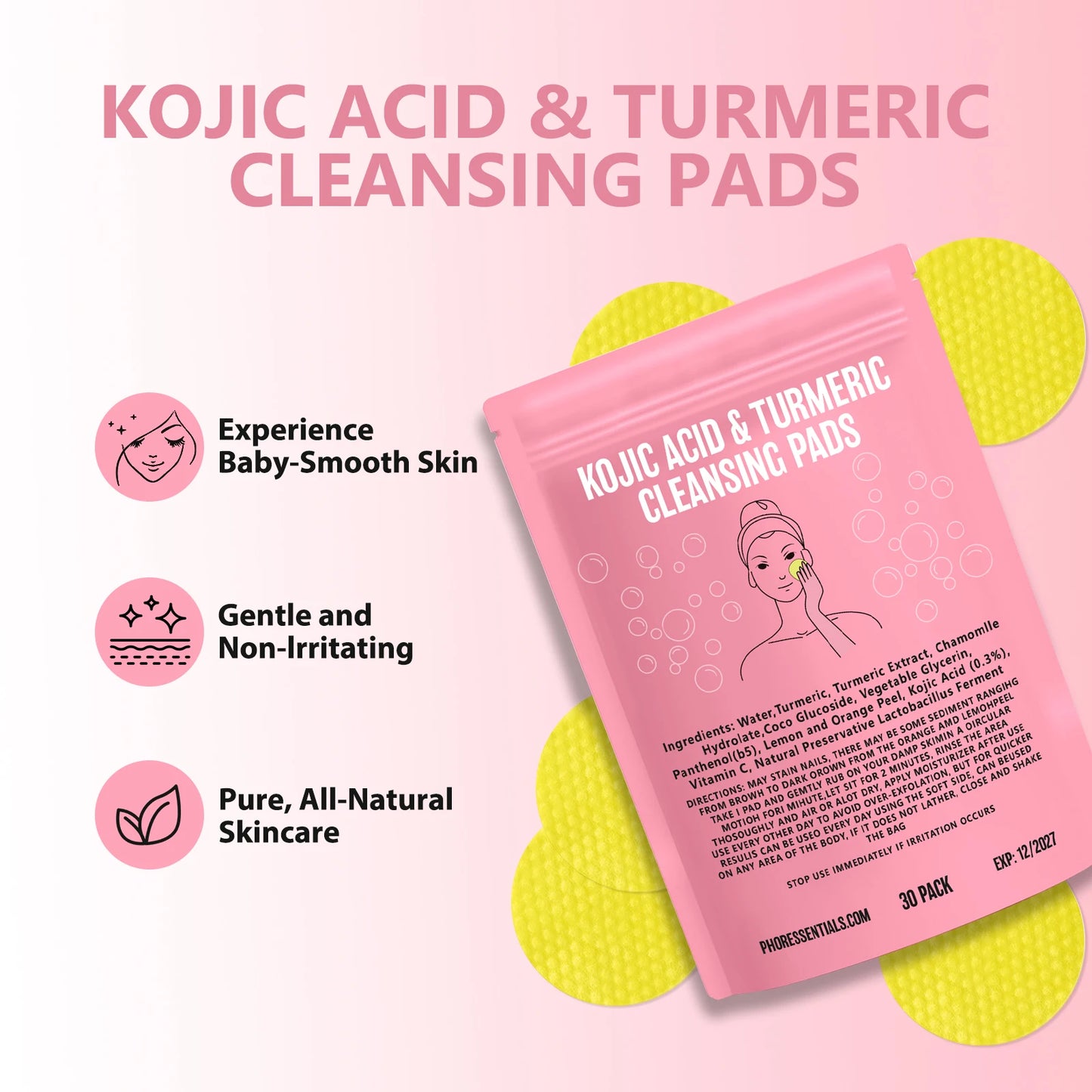 Zivile Dual Glow Pads with Kojic Acid & Turmeric